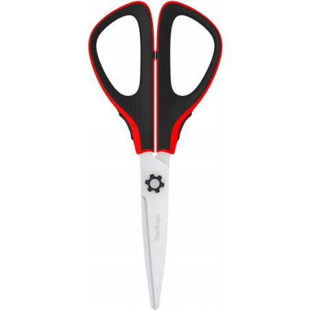 Nożyczki 17,5cm Easycut 300 soft grip czerwone 326316 BERLINGO