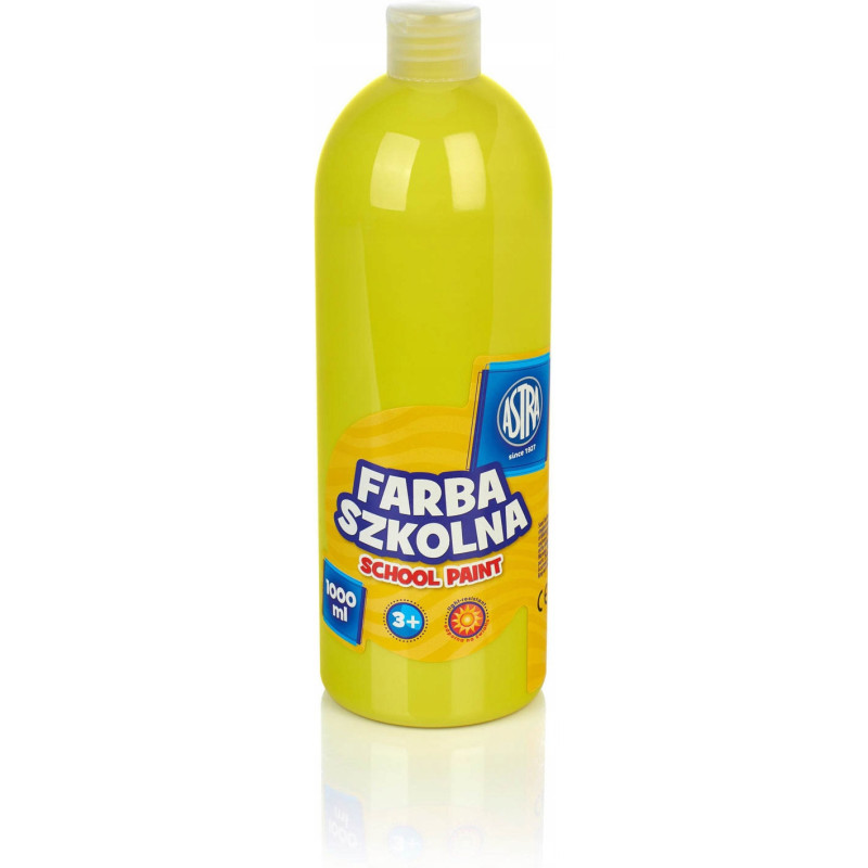 Farba plakatowa szkolna 1000ml cytrynowa żółta 301217054 ASTRA