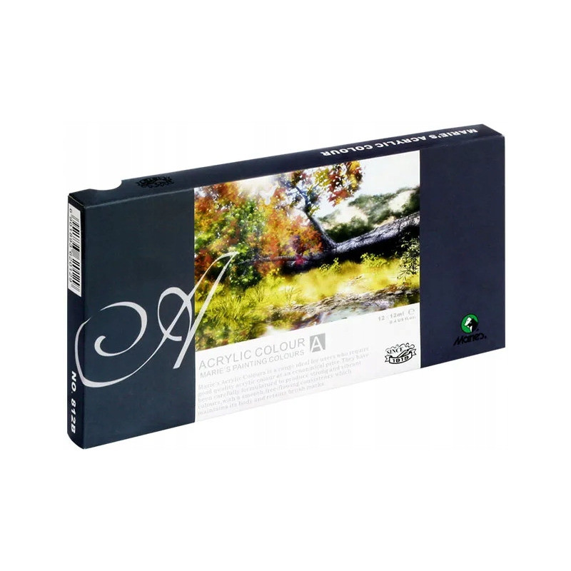 Farby akrylowe 812b - 12 kolorów MARIES 12ml 170-1910