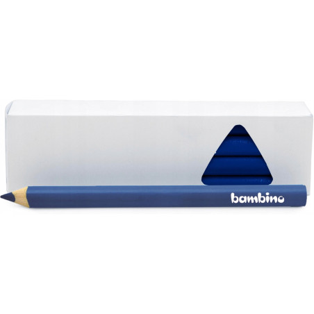 Kredki ołówkowe trójkątne Zestaw 12 kredek granatowe BAMBINO St.Majewski