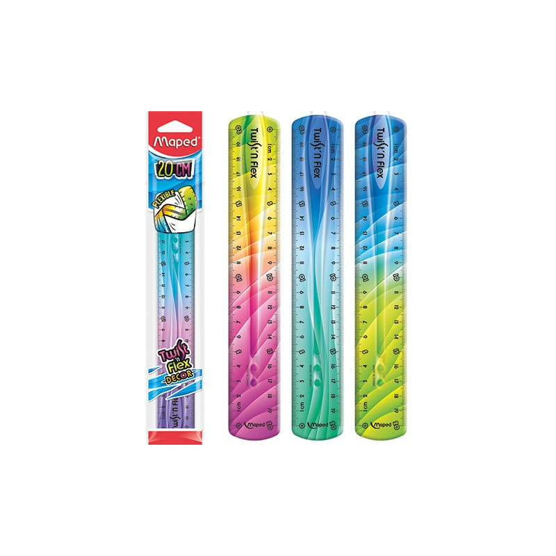 Linijka TWISTN FLEX DECOR niełamliwa 20 cm torebka 279215 MAPED