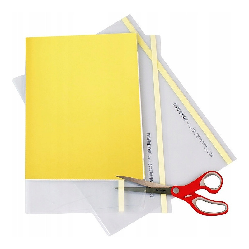 Okładki samoprzylepne na zeszyty szkolne A4 25 sztuk 32,5x48,5cm OZ-54 BIURFOL