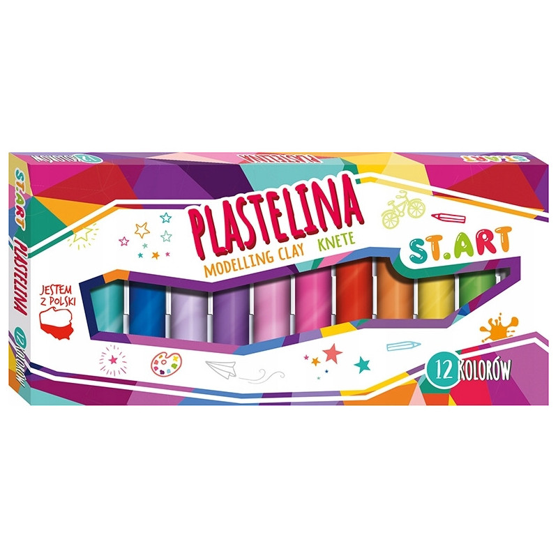 Plastelina ST.ART 12 kolorów St.Majewski