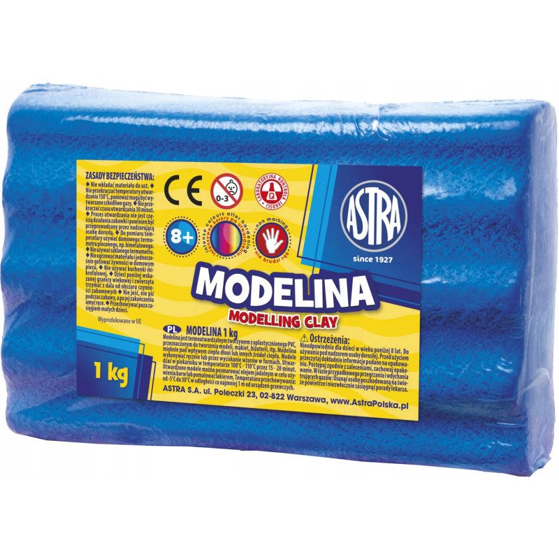 Modelina termoutwardzalna 1kg niebieska 304111010 ASTRA