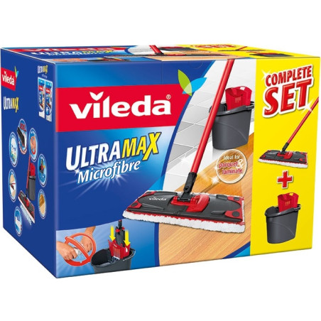 Zestaw w kartonie VILEDA ULTRAMAX mop płaski + wiadro 155737