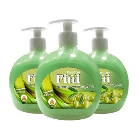 Mydło w płynie z dozownikiem FITTI 500ml oliwka *7539