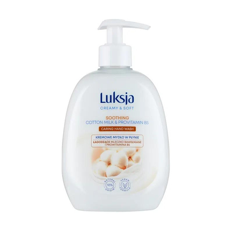 Mydło w płynie z dozownikiem LUKSJA 500ml. BAWEŁNA