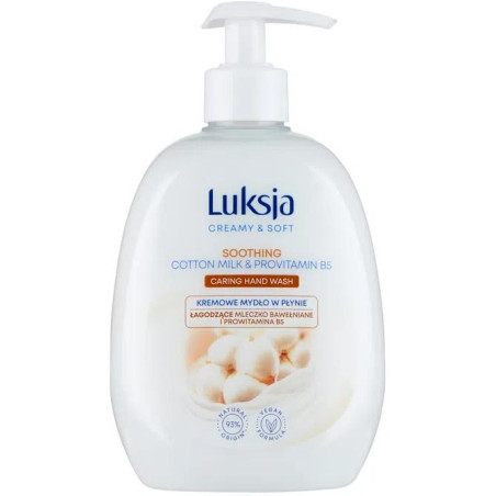 Mydło w płynie z dozownikiem LUKSJA 500ml. BAWEŁNA