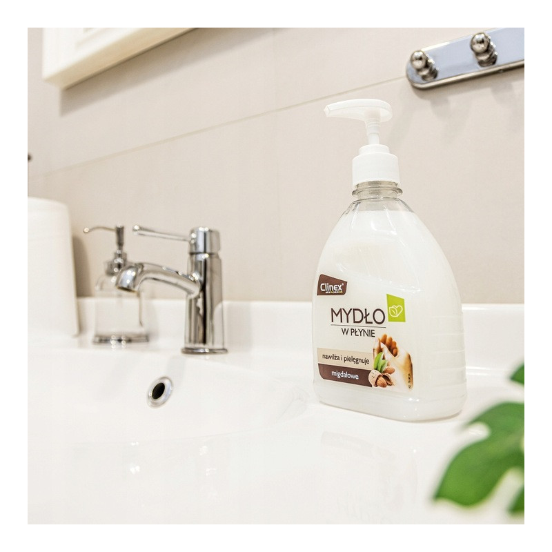 Mydło w płynie z dozownikiem uniwersalne Liquid Soap migdałowe 500ml CL77718 CLINEX