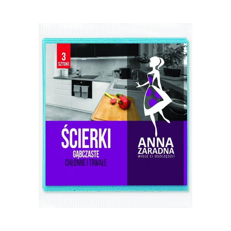Ściereczka gąbczasta (3 szt.) ANNA ZARADNA PS-1002