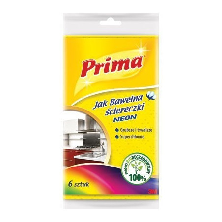 Ściereczki PRIMA Neon jak bawełna 6 szt. XA004806056/XA004806577