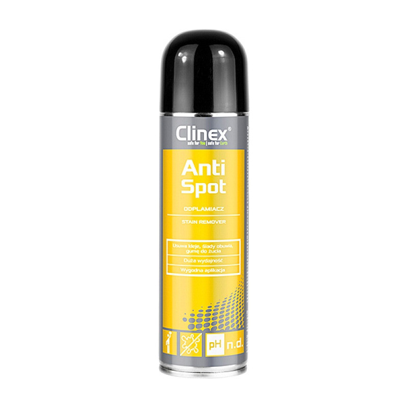 Odplamiacz CLINEX Antispot usuwa resztki kleju, gumę do żucia 250ml (CL77613)