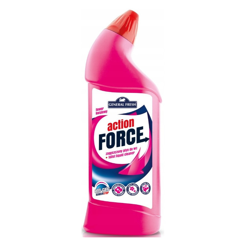 Płyn do WC 1000ml zagęszczony Kwiatowy ACTION FORCE GENERAL FRESH