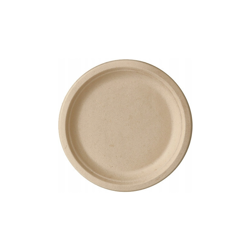 Talerz z trzciny cukrowej śr.23cm(50szt) naturalny PURE 86289/89866 PAPSTAR