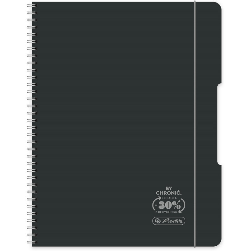 Kołozeszyt A5 80k kratka ECO PP OCEAN czarny 400198753 HERLITZ