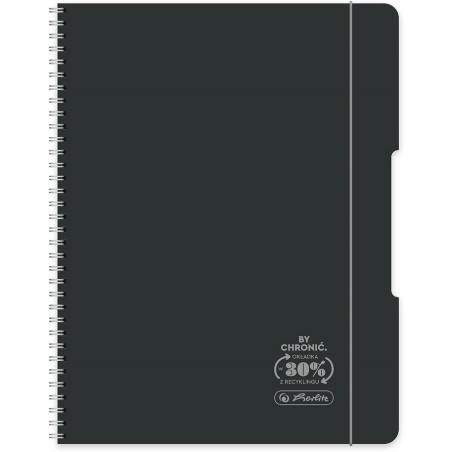 Kołozeszyt A5 80k kratka ECO PP OCEAN czarny 400198753 HERLITZ