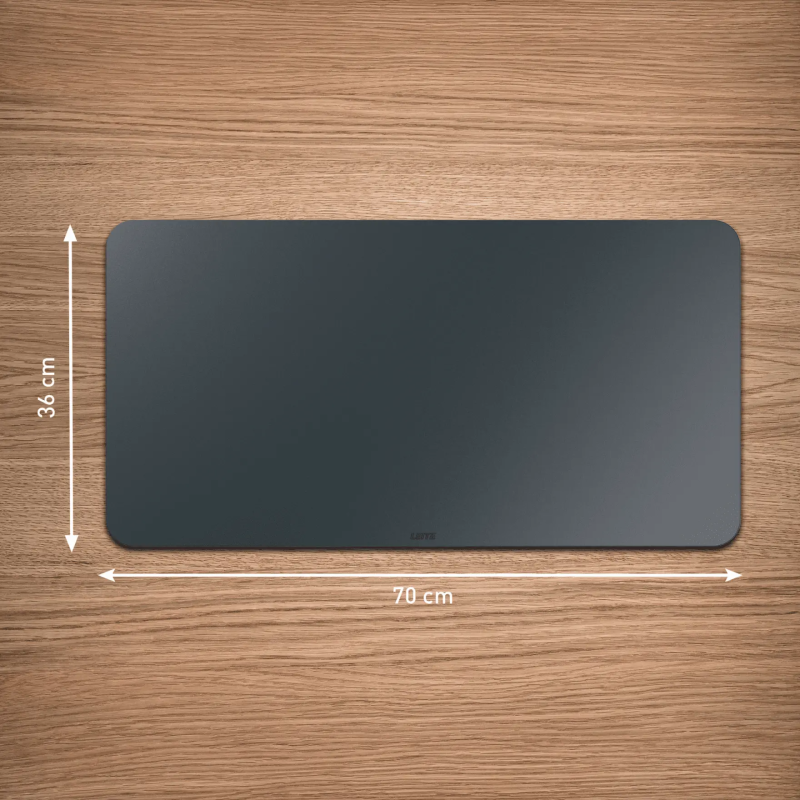 Mata na biurko skórzana 700x360mm ciemnoszara 53850089 LEITZ