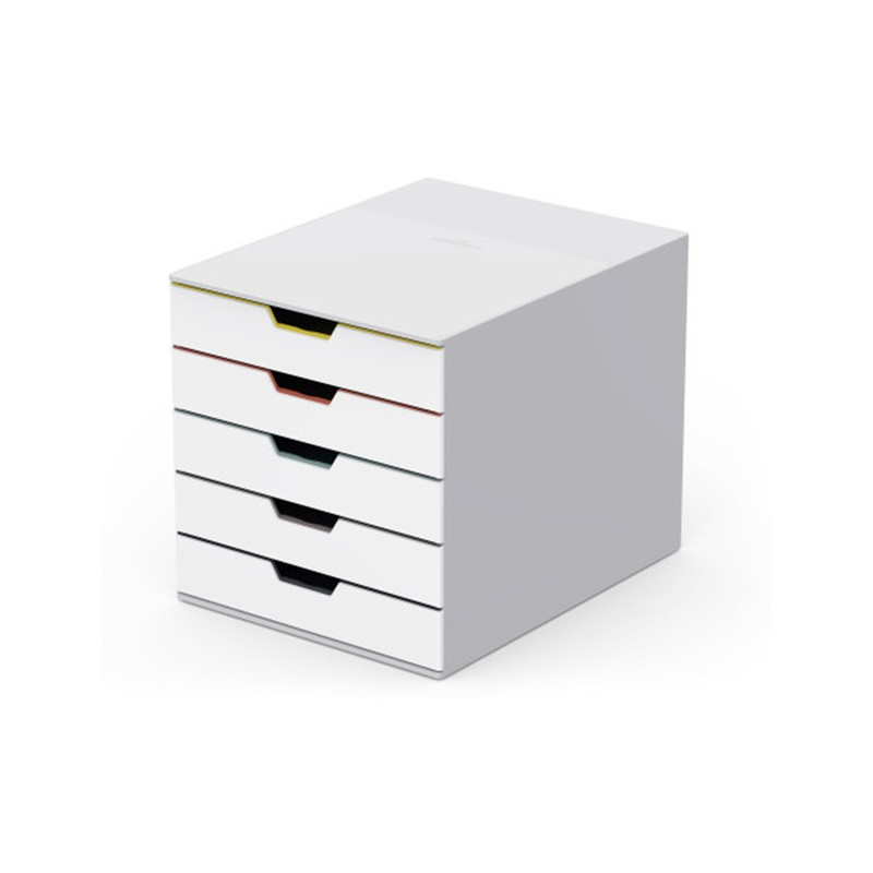 Pojemnik z pięcioma kolorowymi szufladami VARICOLOR mix 5, 280x292x356mm, 762527 DURABLE