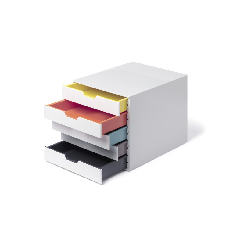 Pojemnik z pięcioma kolorowymi szufladami VARICOLOR mix 5, 280x292x356mm, 762527 DURABLE