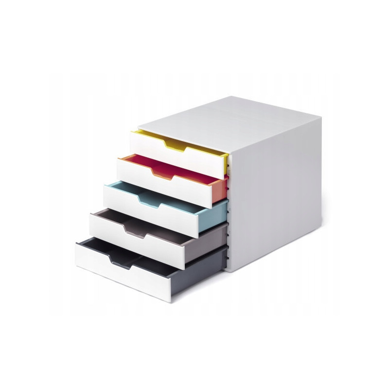 Pojemnik z pięcioma kolorowymi szufladami VARICOLOR mix 5, 280x292x356mm, 762527 DURABLE