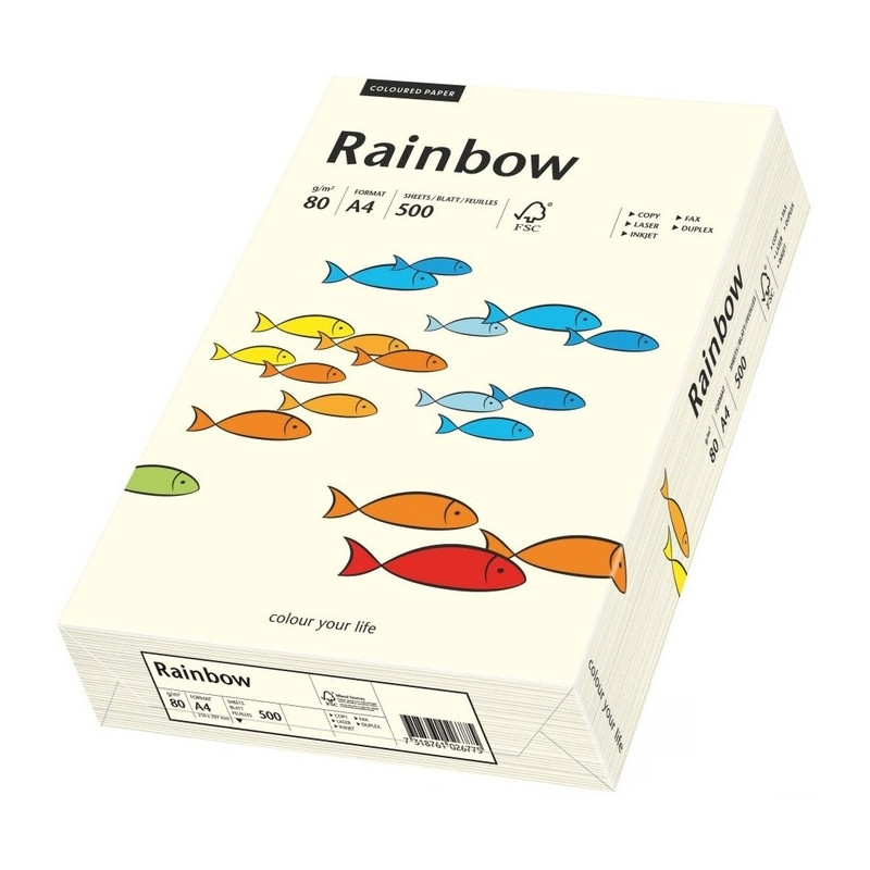 Papier ksero A4 80g RAINBOW R03 kremowy 88042249