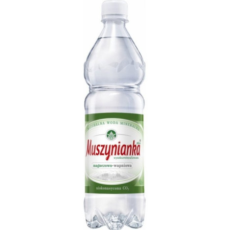 Woda MUSZYNIANKA 0.6L (8szt) niskogazowana z kaucją