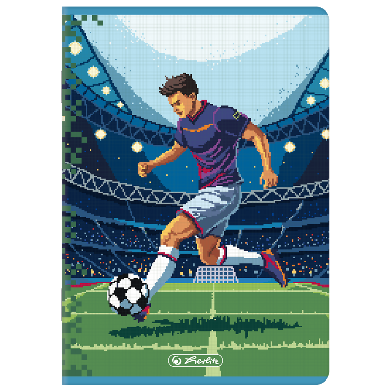 Zeszyt A5 32k linia podwójna kolorowa PIXEL FUN chłopięcy 400207520 HERLITZ