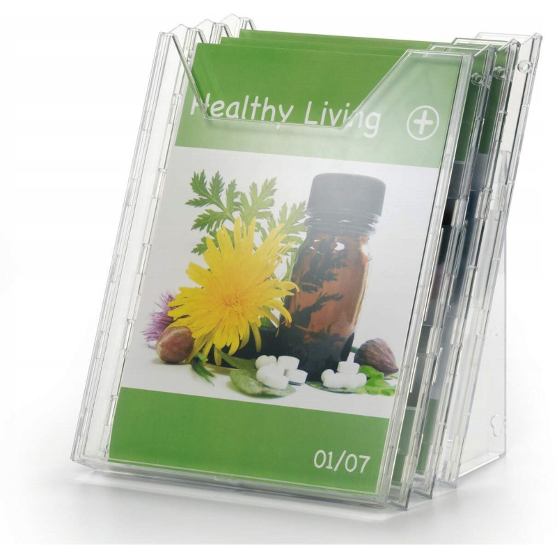 Zestaw półek na czasopisma 3xA4 przeroczysty 858019 COMBIBOXX DURABLE