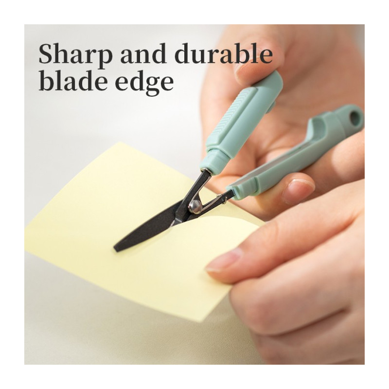 Nożyczki kompaktowe w bezpiecznym etui Linfini różowe EZ508P DELI