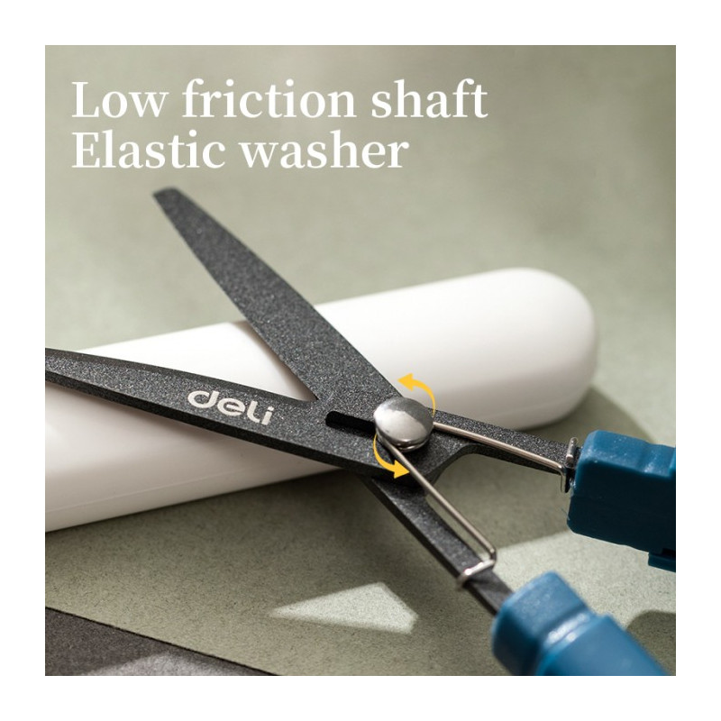 Nożyczki kompaktowe w bezpiecznym etui Linfini zielone EZ508GR DELI