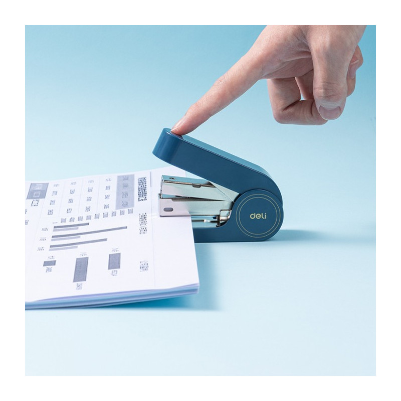 Zszywacz Linfini 25k niebieski EM390B DELI