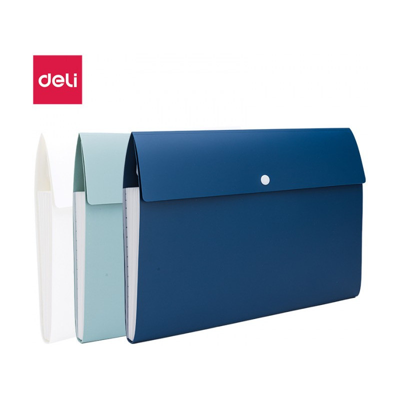 Teczka ofertowa A4 8 przegródek Linfini Expanding File mix kolorów EF606 DELI