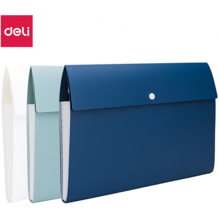 Teczka ofertowa A4 8 przegródek Linfini Expanding File mix kolorów EF606 DELI