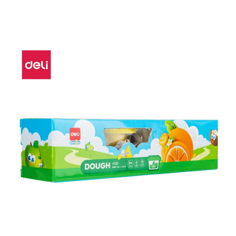 Ciastolina 4 kolory owocowy zapach EH721 DELI