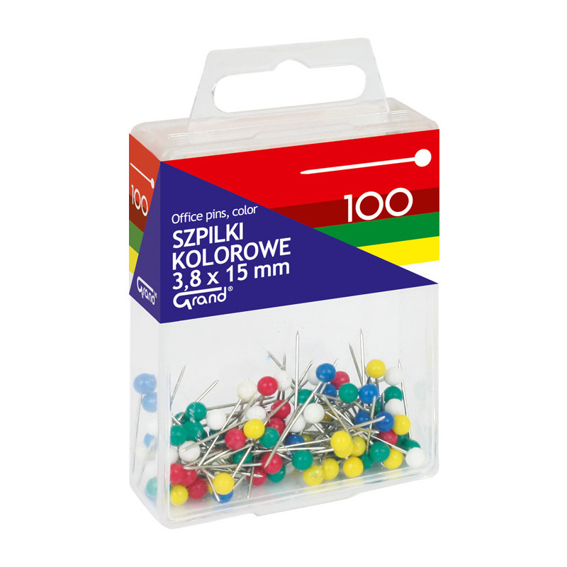 Szpilki kolorowe 3,8x15mm 100 T4 110-1671 GRAND