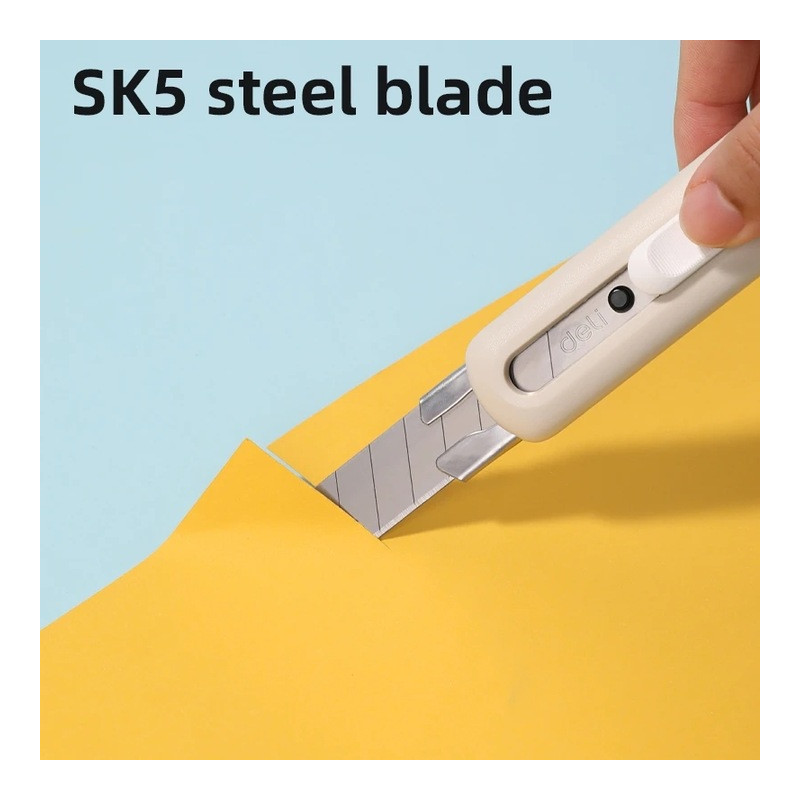 Nożyk biurowy Linfini ostrze łamane 18mm różowy EM530P DELI