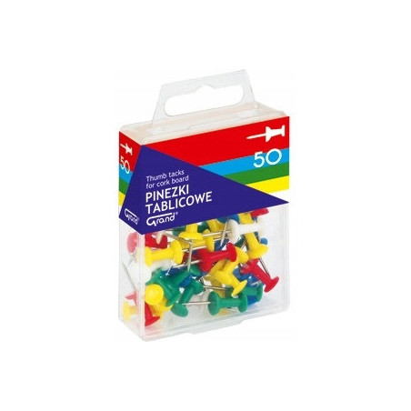 Pinezka tablicowa (50szt)GRAND 110-1116 op. plastikowe