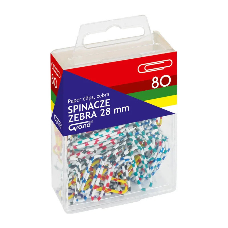 Spinacz okrągły zebra R28 GRAND 80szt. T4 110-1634
