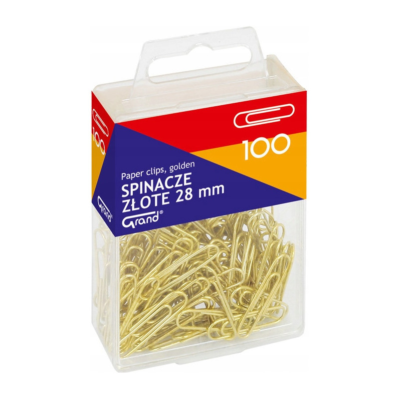 Spinacz złoty R-28 GRAND 100 sztuk T4 110-1633