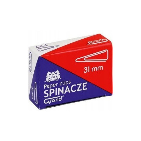 Spinacz T-31 mm GRAND trójkątny 10op x 100sztuk 110-1387
