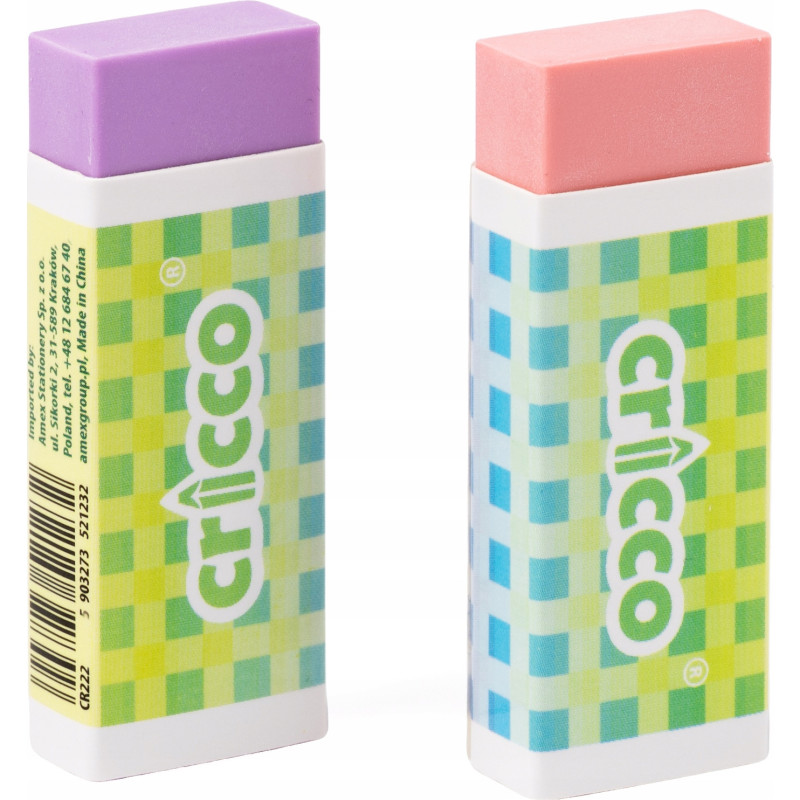 Gumka do ścierania pastelowa CRICCO pvc-free CR222