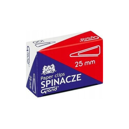 Spinacz T-25 mm GRAND trójkątny 10op x 100sztuk 110-1385