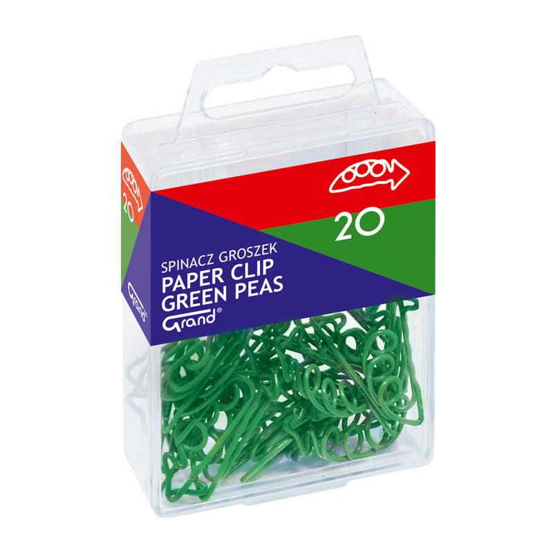 Spinacz GROSZEK zielony T4 GRAND 20szt 110-1702