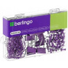 Zestaw 40 pinezek 70 spinaczy 10 klipów fioletowy 353632 BERLINGO