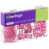 Zestaw 40 pinezek 70 spinaczy 10 klipów różowy 353631 BERLINGO