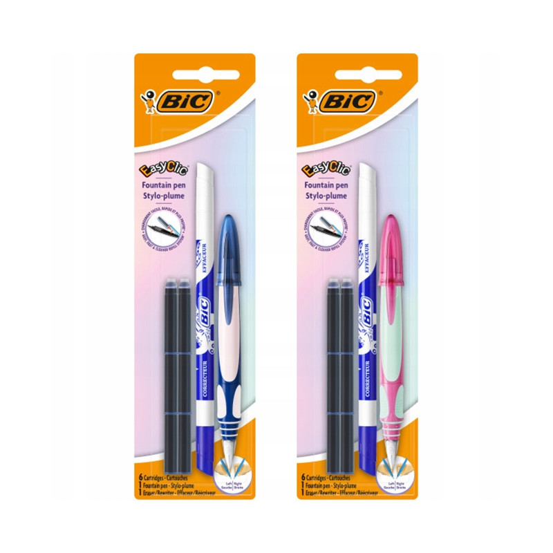 Pióro wieczne + naboje(6) + wymazywacz EasyClic 993084 BIC