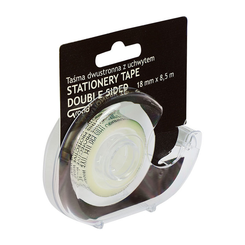 Taśma biurowa dwustronna 18mm x 8,5m z dyspenserem GRAND 130-1903