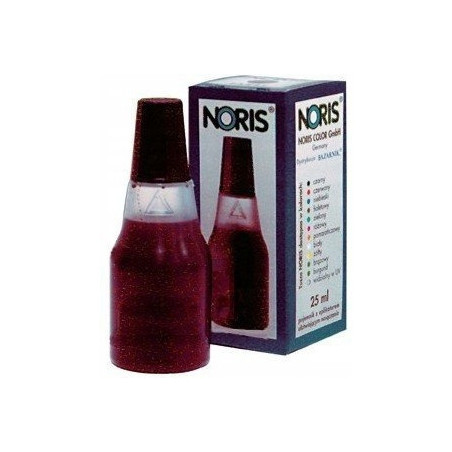 Tusz NORIS 110S 25ml czerwony wodny do znakowania papieru NO110SCE/10