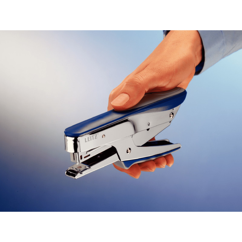 Zszywacz nożycowy metaliczny niebieski (No 10) 15 kartek 55450033