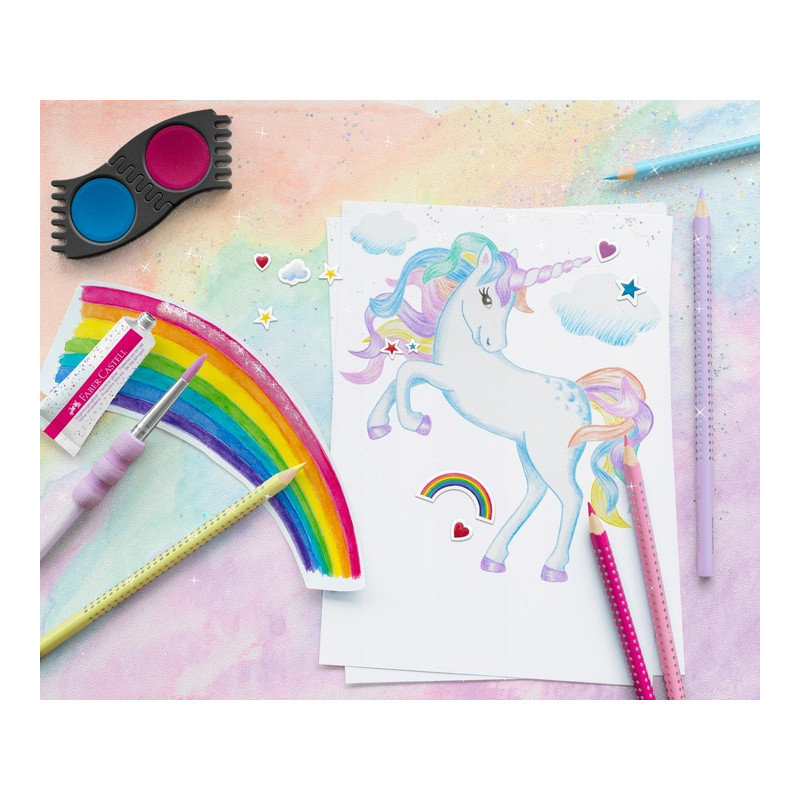 Brokat w żelu RAINBOW 12ml. (2szt.) blister 125089 Faber-Castell
